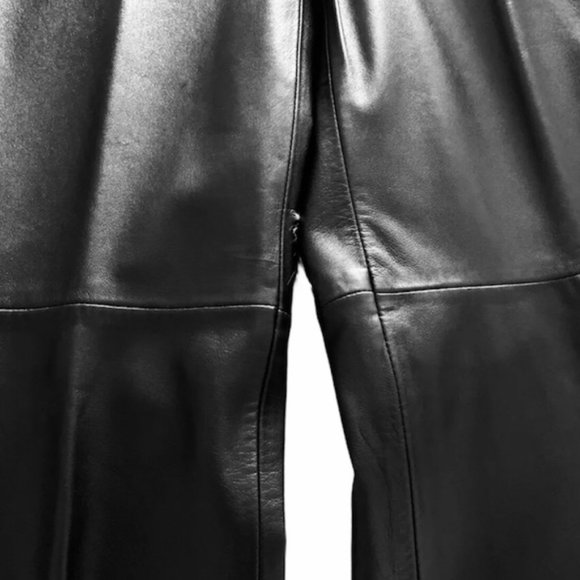 Charlotte By Dana Buchman Black Soft Leather Pants - Picture 4 of 9